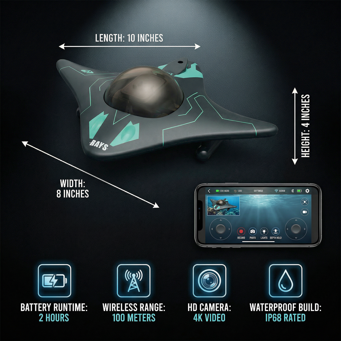 Mantavision™ App Controlled Rc Boat